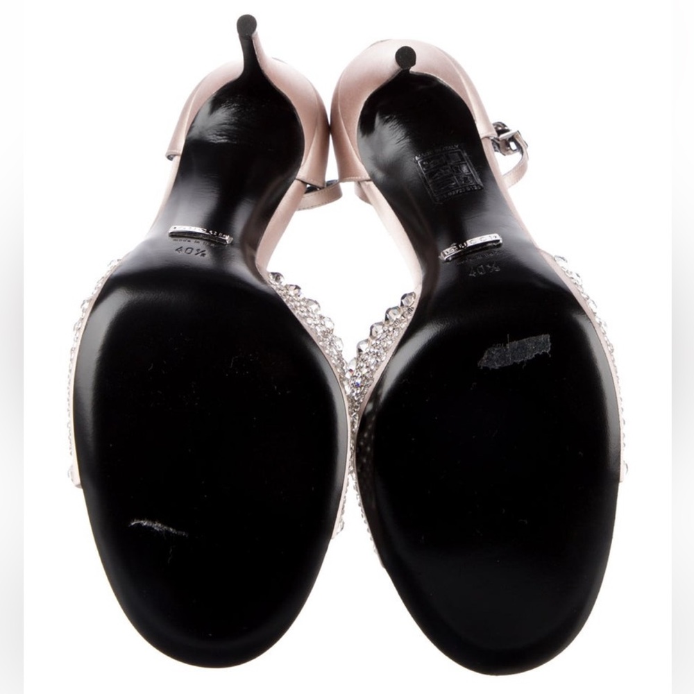 Gucci Embellished Satin Sandals - Picture 5 of 5